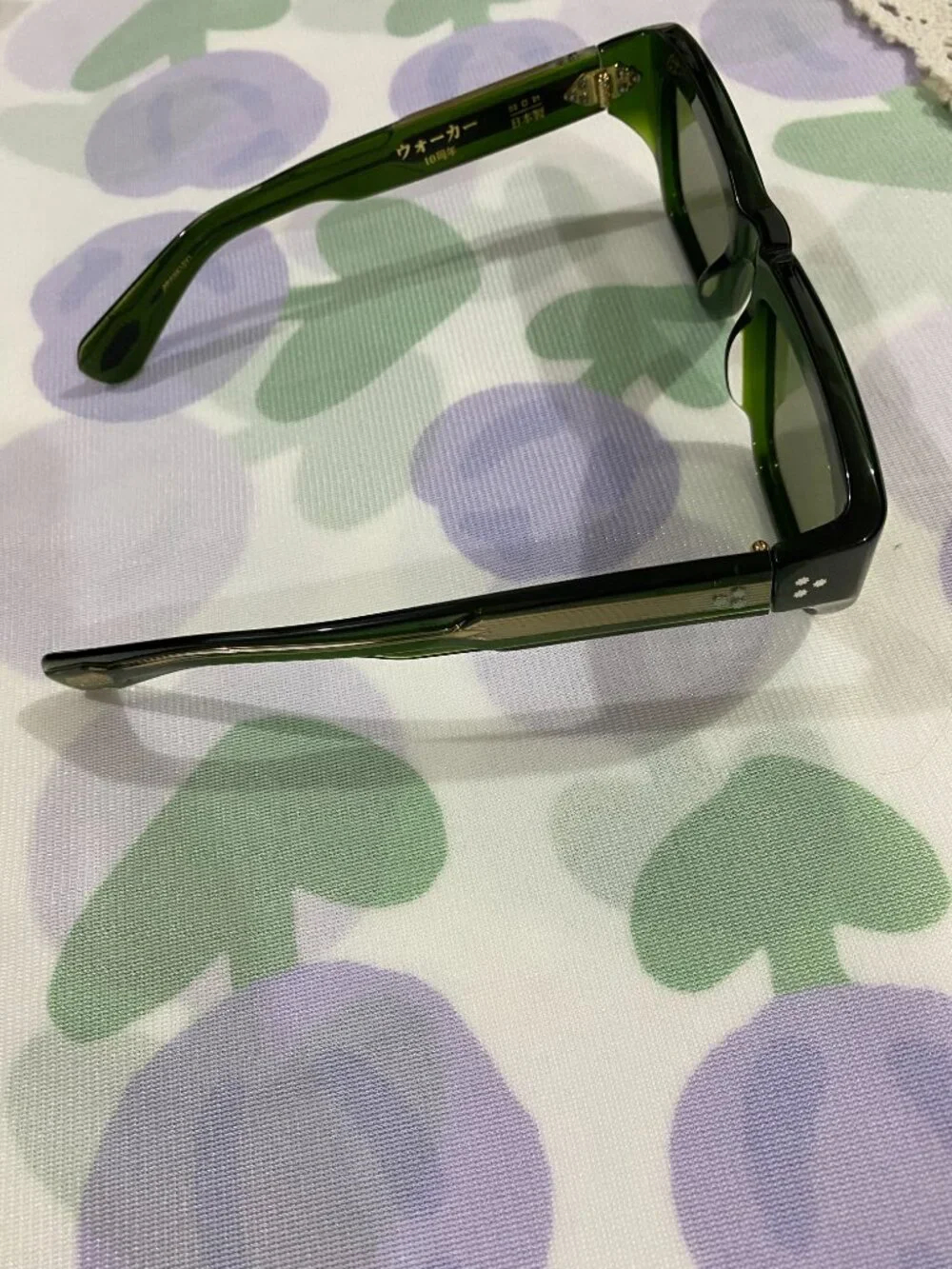 Jacques Marie Mage Dark Green Square-Frame Sunglasses